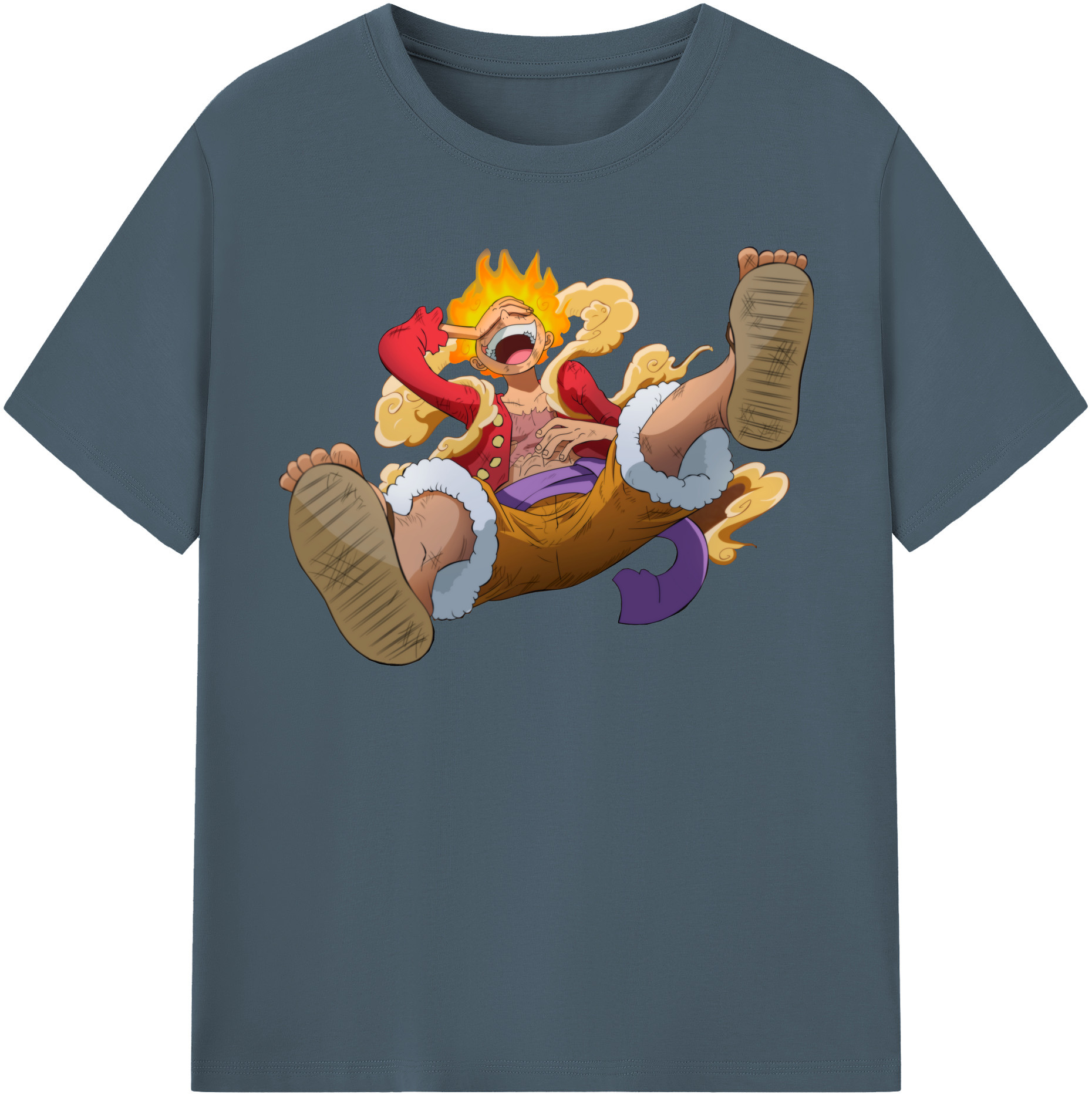 ワンピース モンキー・D・ルフィ ONE PIECE Monkey D. Luffy 綿100％半袖Tシャツ（フロントプリント）